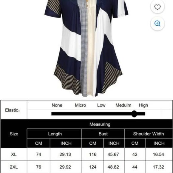 XL Tunic Top, NWT - Picture 2 of 4